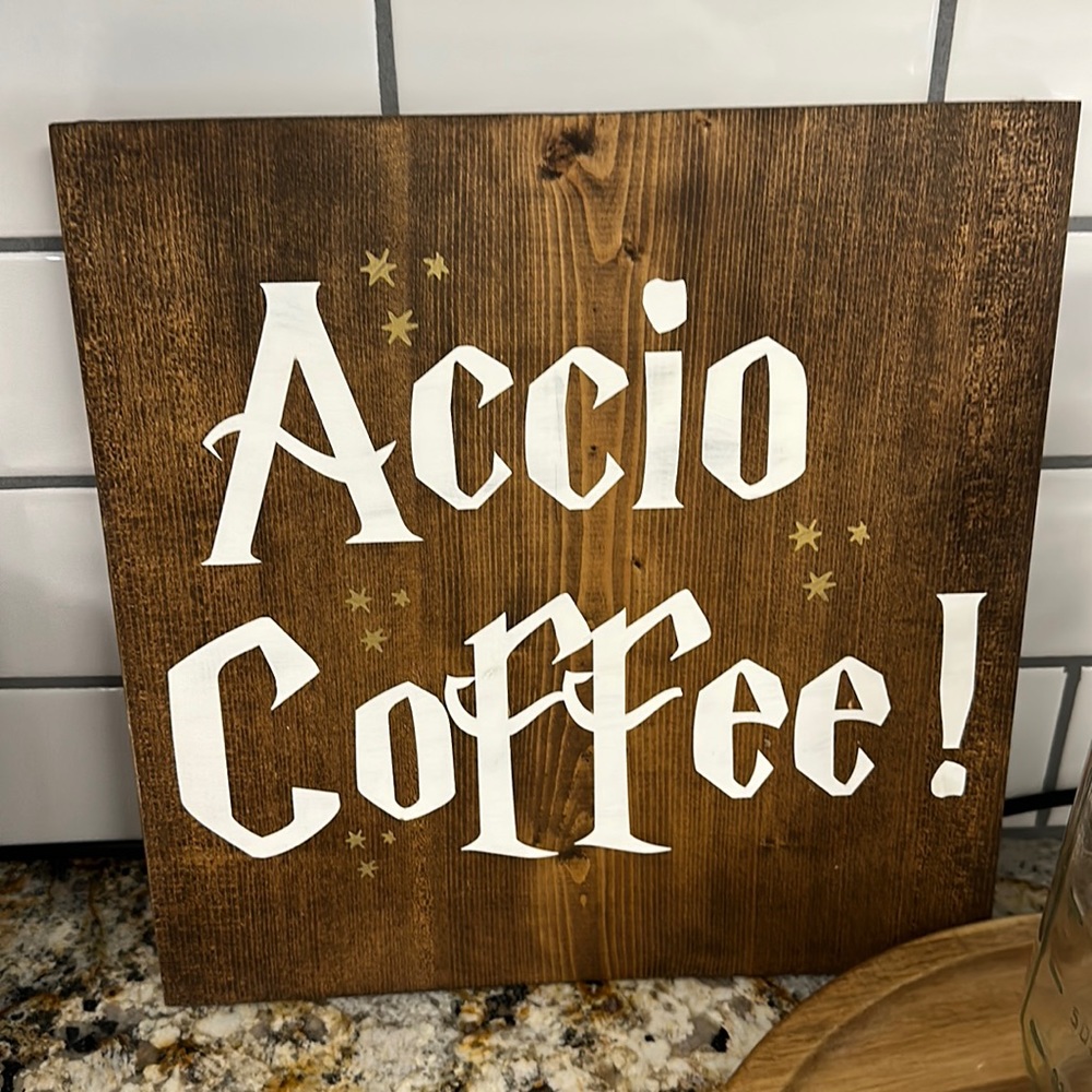 Accio coffee sign